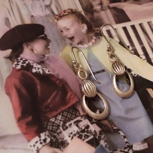 VINTAGE SOLID 925 STERLING SILVER FRENCH WIRE DANGLE EARRINGS